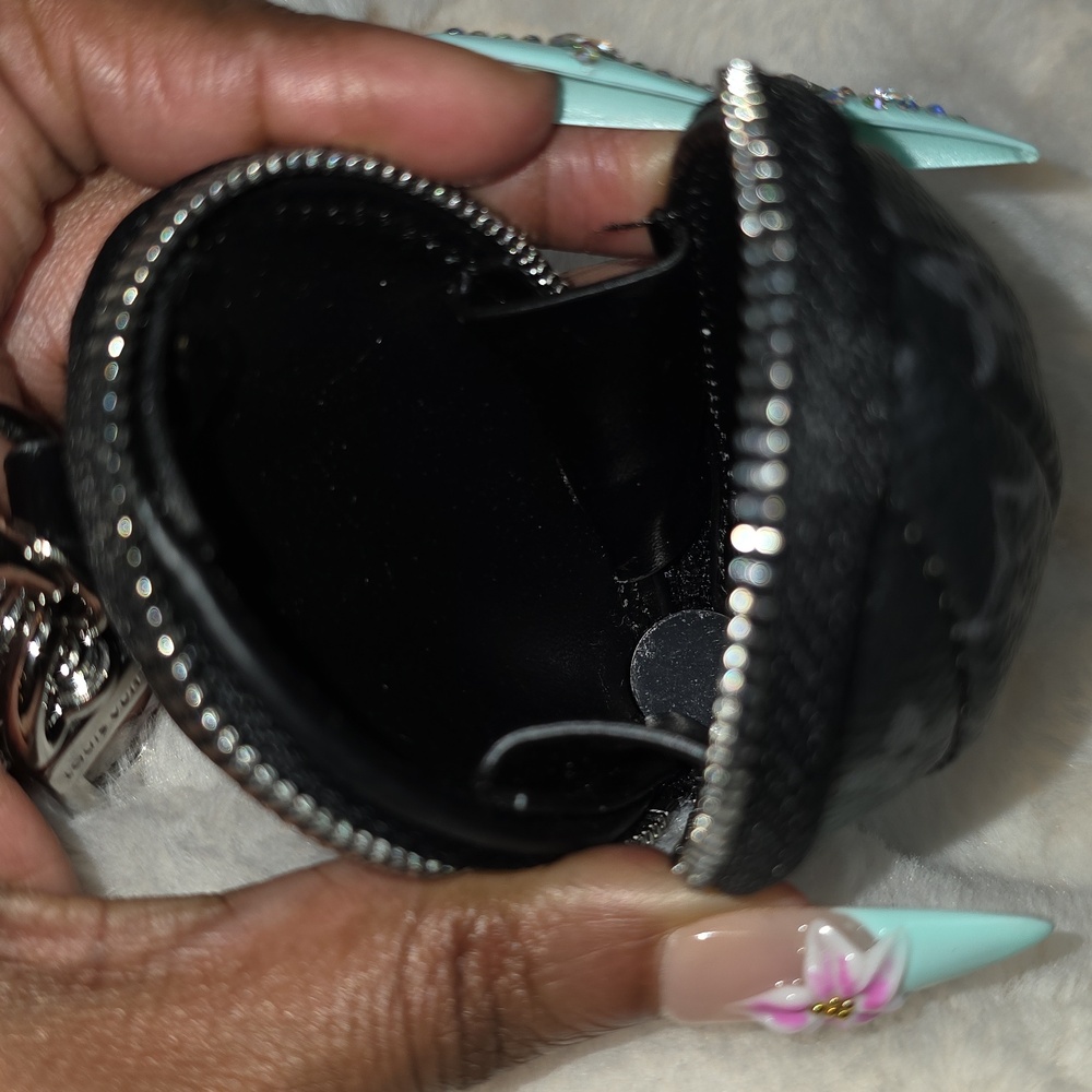 Hot Air Balloon Monogram Key Pouch - Black/Gray - Picture 3 of 5